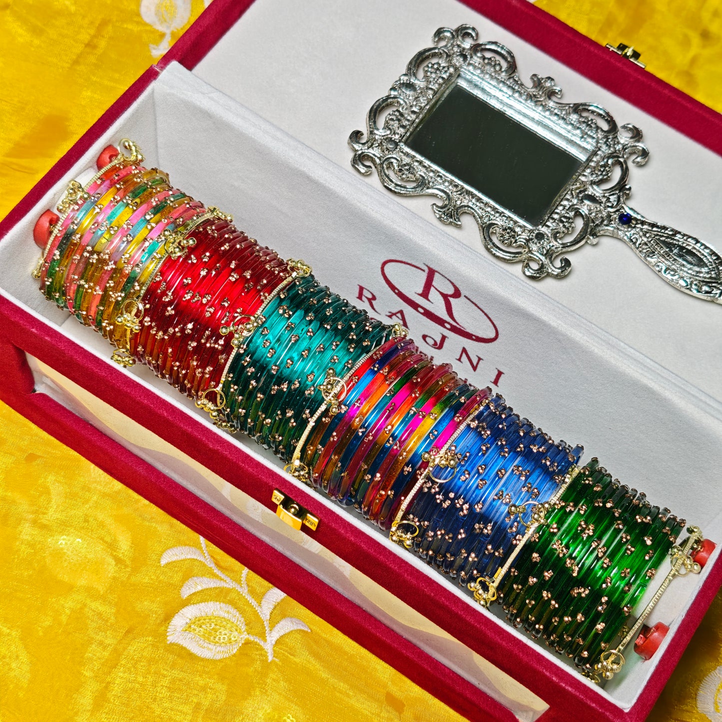 Ghungroo Bangles Set With Premium Box (6 Colors)